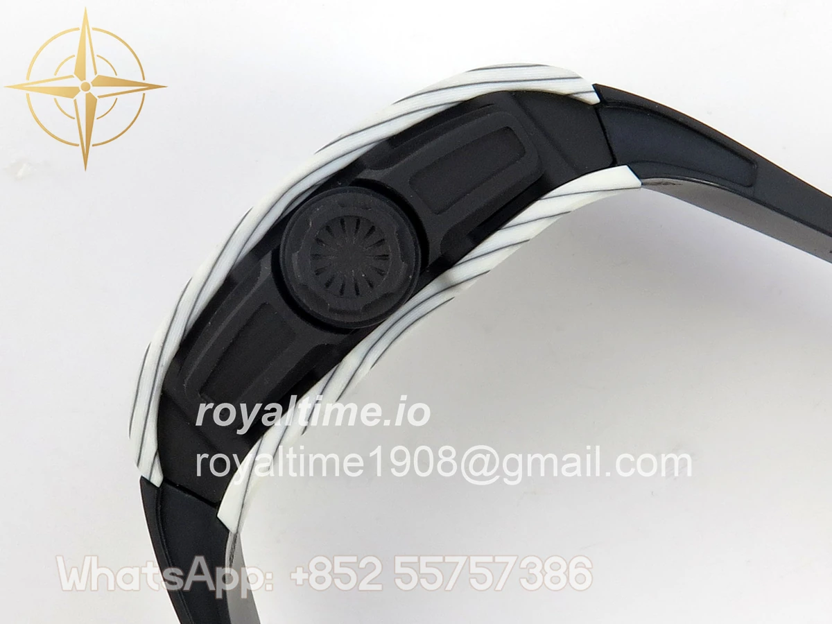 Richard Mille AVF RM061 White NTPT Black Inner Bezel Black Rubber Strap Vaucher RMUL2 Free Sprung (Mod) - Image 10
