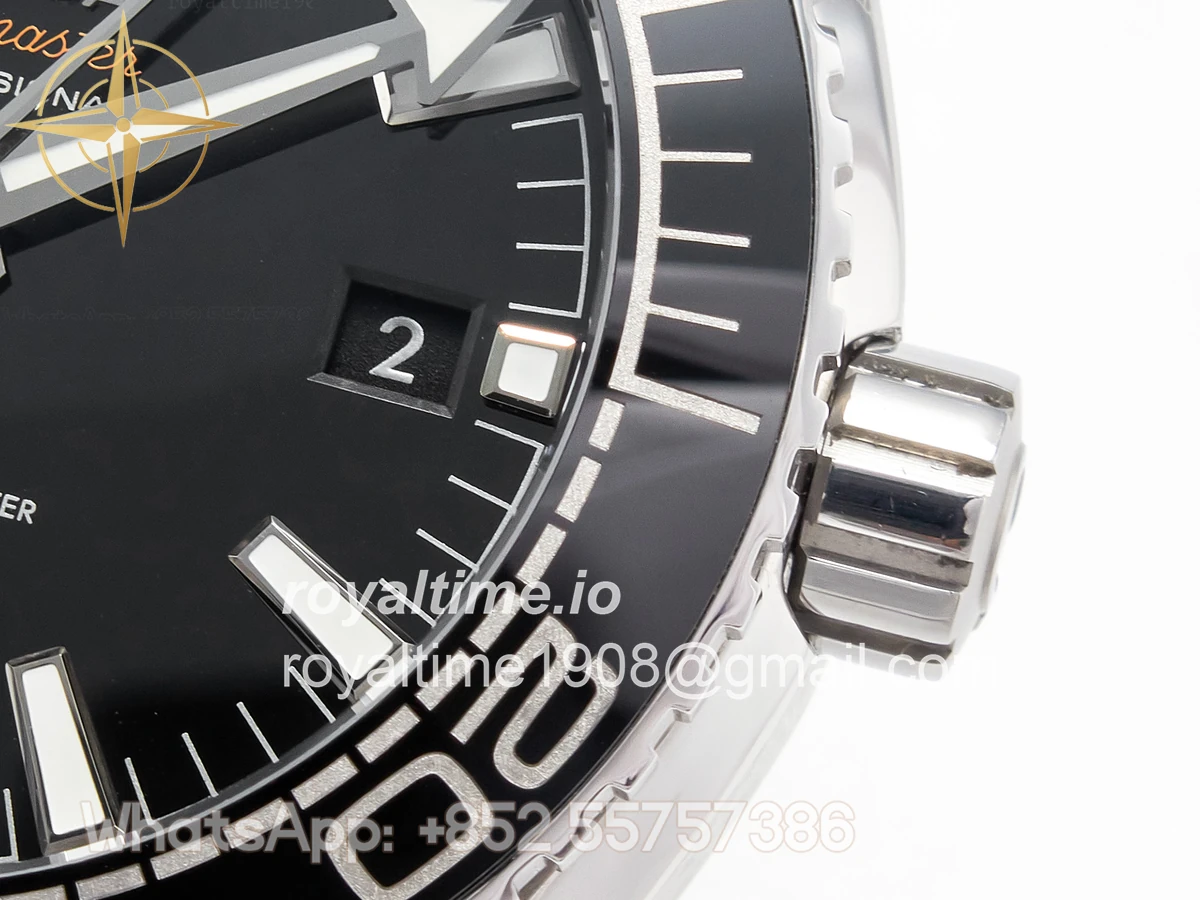 Omega Planet Ocean 600M 39.5mm VSF Black Dial Black Ceramic Bezel on SS Bracelet A8800 - Image 10