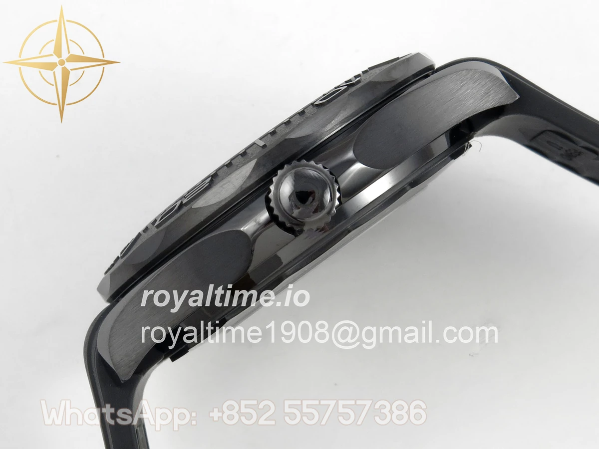 Omega Seamaster Diver 300M Black Ceramic Bezel ORF All Black Dial On Black Rubber Strap OR8806 - Image 10