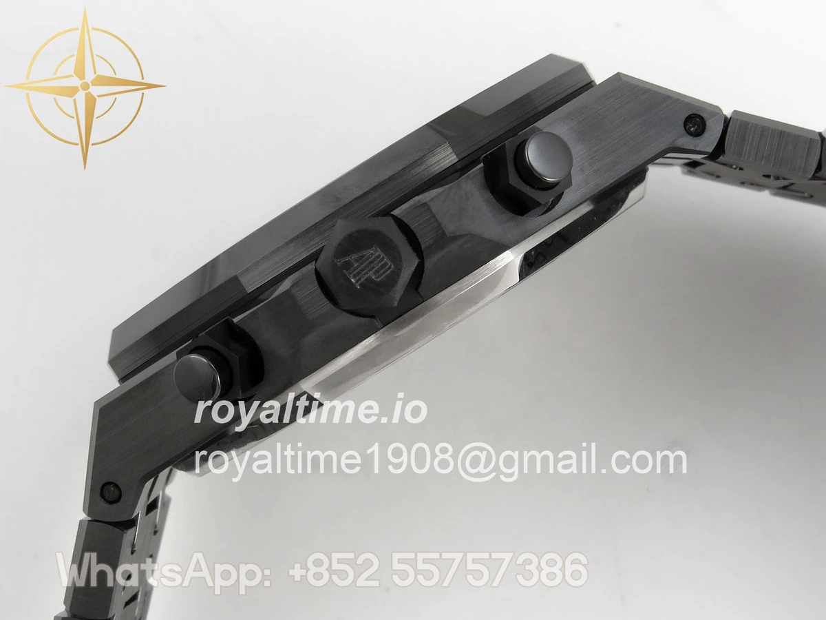 Audemars Piguet Royal Oak Chrono 26240 Black Ceramic Blue Dial APSF on Ceramic Bracelet SA4401 - Image 10