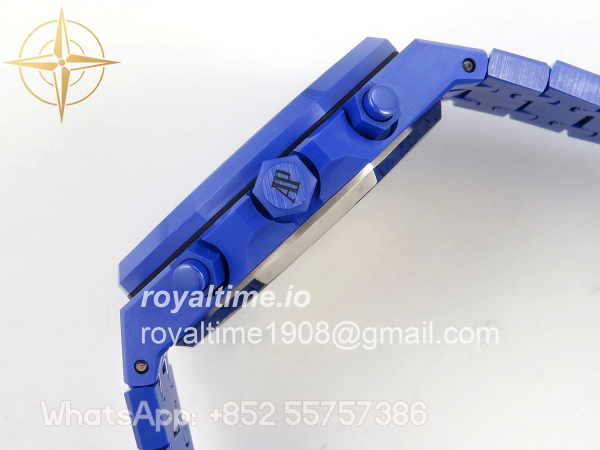 Audemars Piguet Royal Oak Chrono 26240 Blue Ceramic APSF Blue Dial On Blue Ceramic Bracelet SA4401 - Image 10