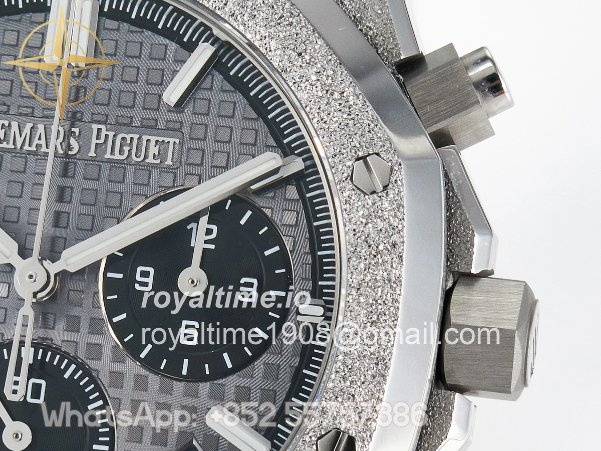 Audemars Piguet Royal Oak Chrono 26240 Frosted SS APSF Gray/Black Dial on Bracelet SA4401 - Image 10