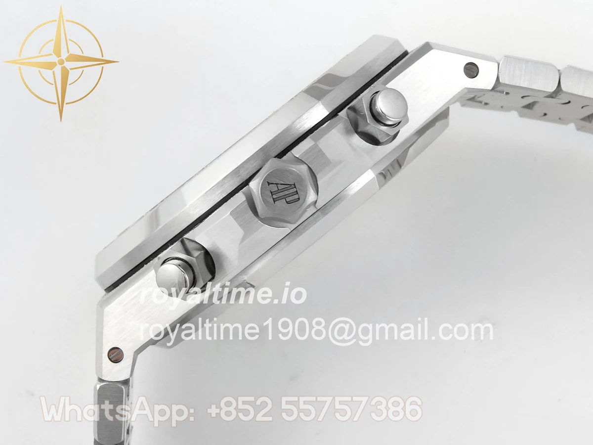 Audemars Piguet Royal Oak Chrono 26240 Frosted SS DDF Ice Blue Dial on Bracelet DD4401 (SW Dial) - Image 10