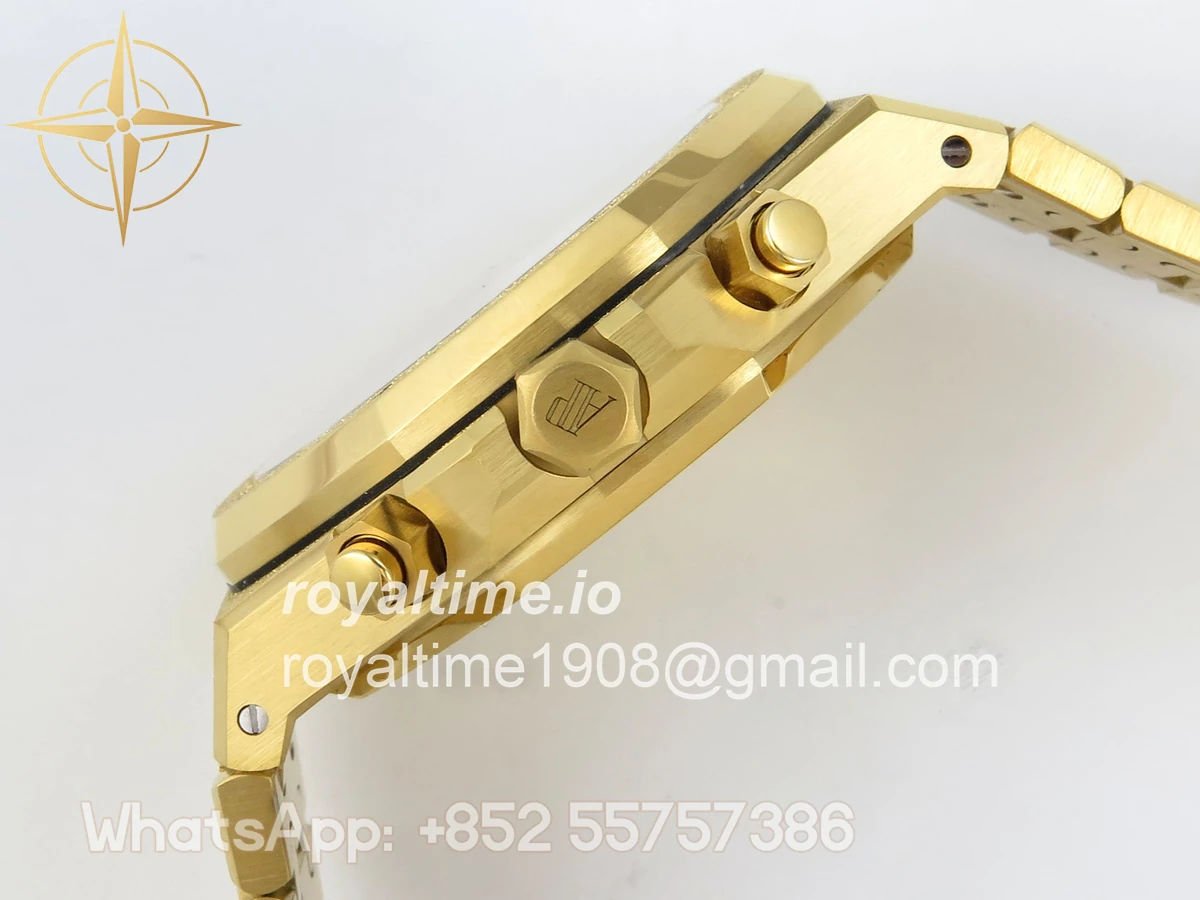 Audemars Piguet Royal Oak Chrono 26240 Frosted YG DDF YG Dial on YG Bracelet DD4401 - Image 10