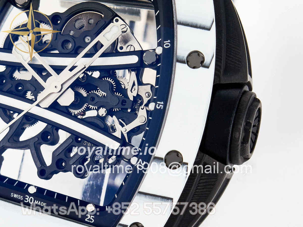 Richard Mille RM 61-01 Yohan Blake White NTPT ZF on Black Rubber Strap RMUL2 - Image 10