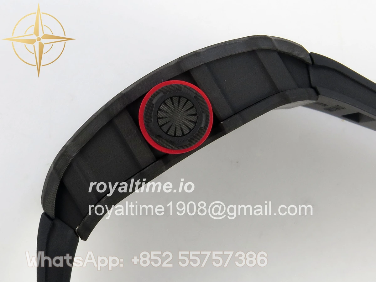 Richard Mille RM035-01 Black Carbon ZF Skeleton Dial On Black Rubber Strap RMUL2 - Image 10