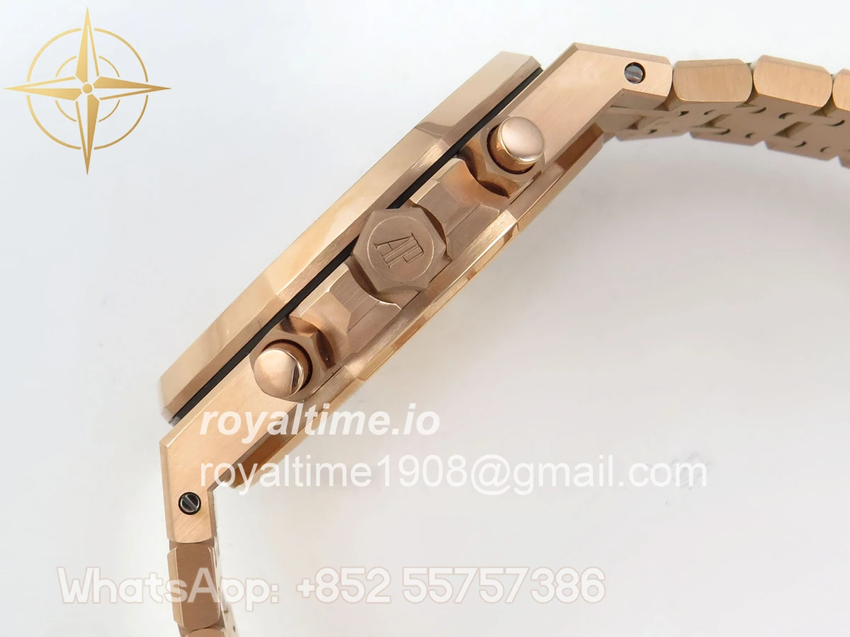 Audemars Piguet Royal Oak Chrono 26331 RG APSF Blue/RG Dial on RG Bracelet A2385 - Image 10