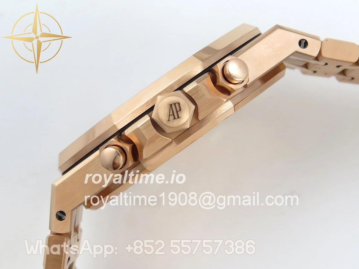 Audemars Piguet Royal Oak Chrono 26331 RG APWF Blue/RG Dial on RG Bracelet A2385 - Image 10