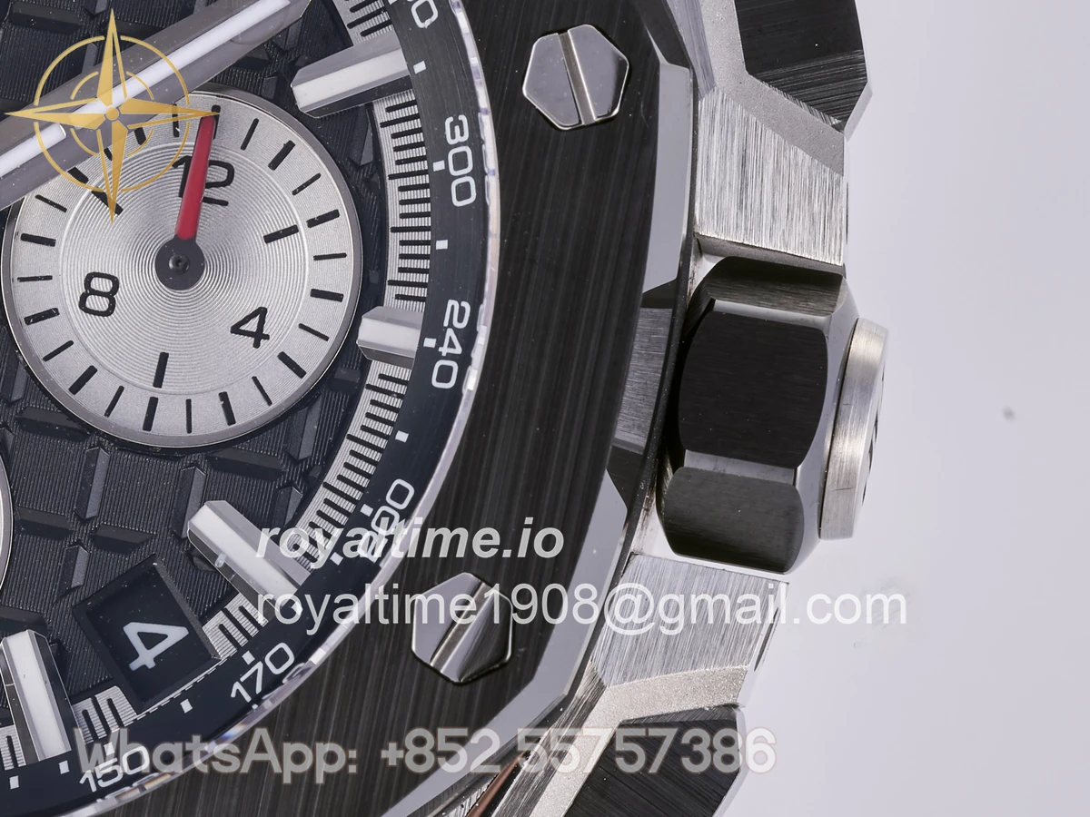 Audemars Piguet Royal Oak Offshore 43mm 26420so SS DDF Black/White Dial on Black Rubber Strap DD4401 - Image 10