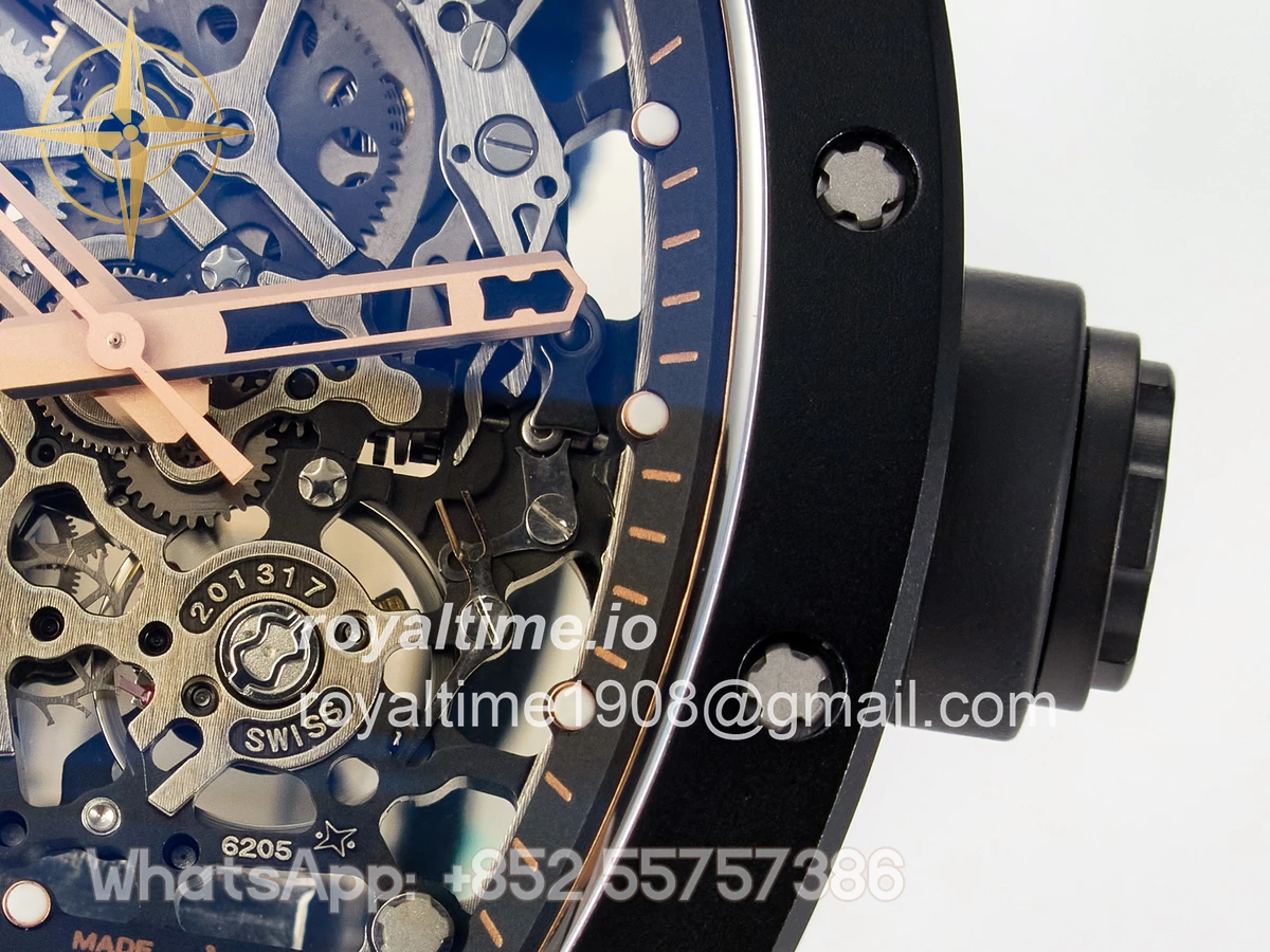 Richard Mille RM035-02 RG Black Ceramic SONIC Skeleton Dial on Black Rubber Strap RMUL1 - Image 10