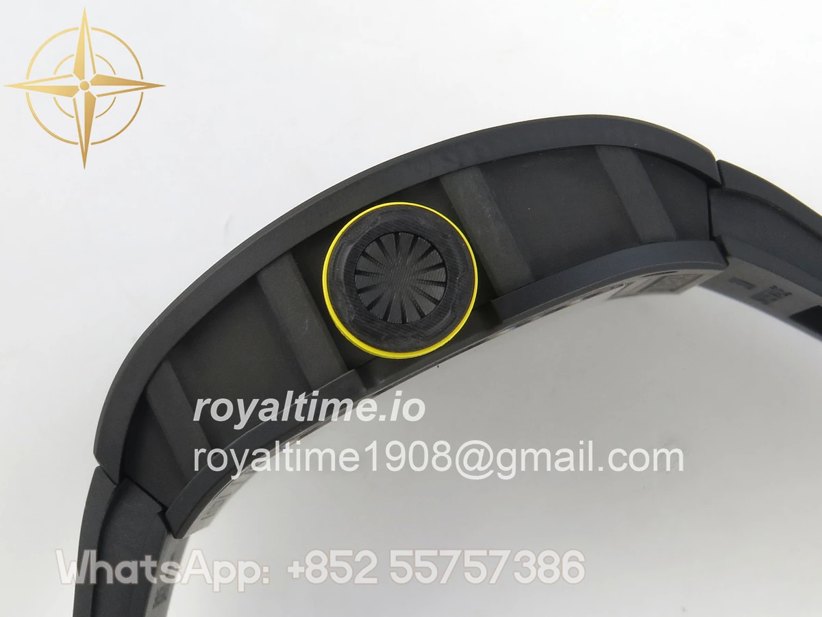 Richard Mille RM035 Americas Manual Carbon/Black Ceramic ZF Skeleton Dial On Black Rubber Strap RMUL1 - Image 10