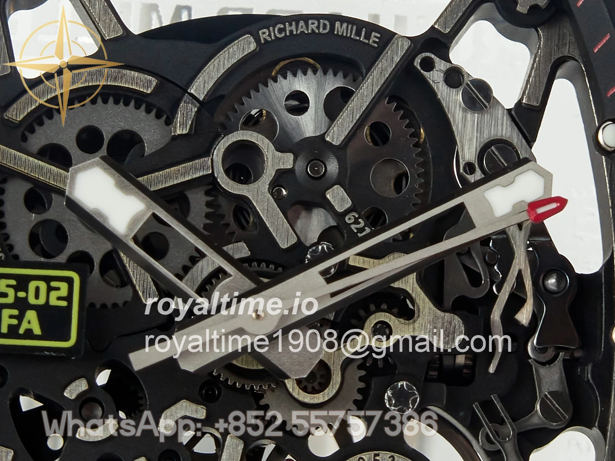 Richard Mille RM035 TRANSPARENT SONIC Skeleton Dial on White Rubber Strap RMUL2 V2 - Image 10