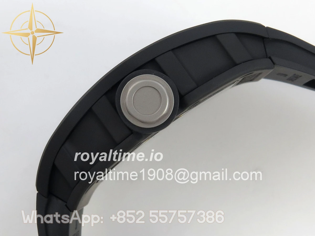 Richard Mille RM055 Black Ceramic APSF on Black/Red Inner Bezel on Black Rubber Strap RMUL2 - Image 10