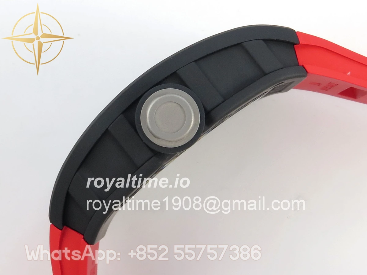 Richard Mille RM055 Black Ceramic APSF on Red Inner Bezel on Red Rubber Strap RMUL2 - Image 10
