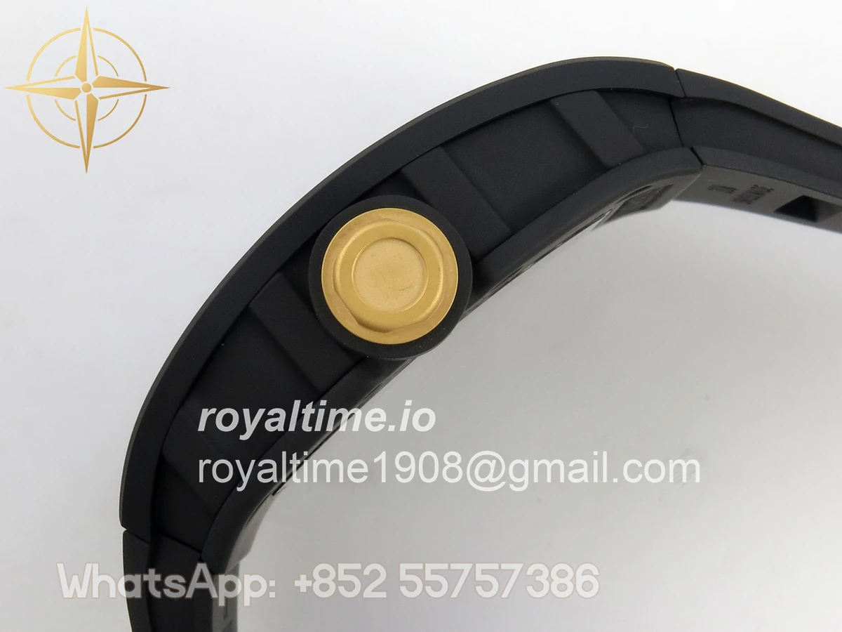 Richard Mille RM055 Black Ceramic APSF on RG Inner Bezel on Black Rubber Strap RMUL2 - Image 10