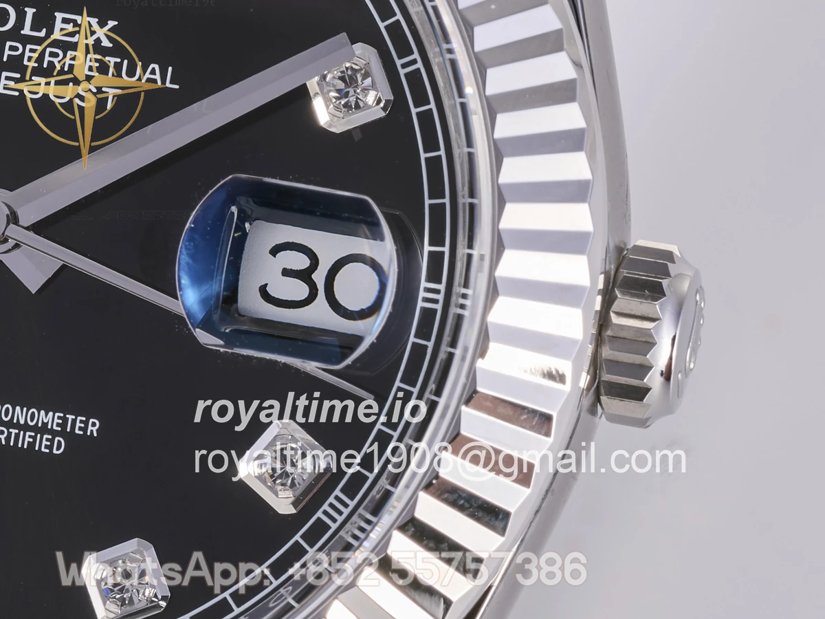 Rolex DateJust 41 126334 Clean Plus 904L Steel Black Diamonds Dial on Jubilee Bracelet JH3235 (Free Sprung) - Image 10