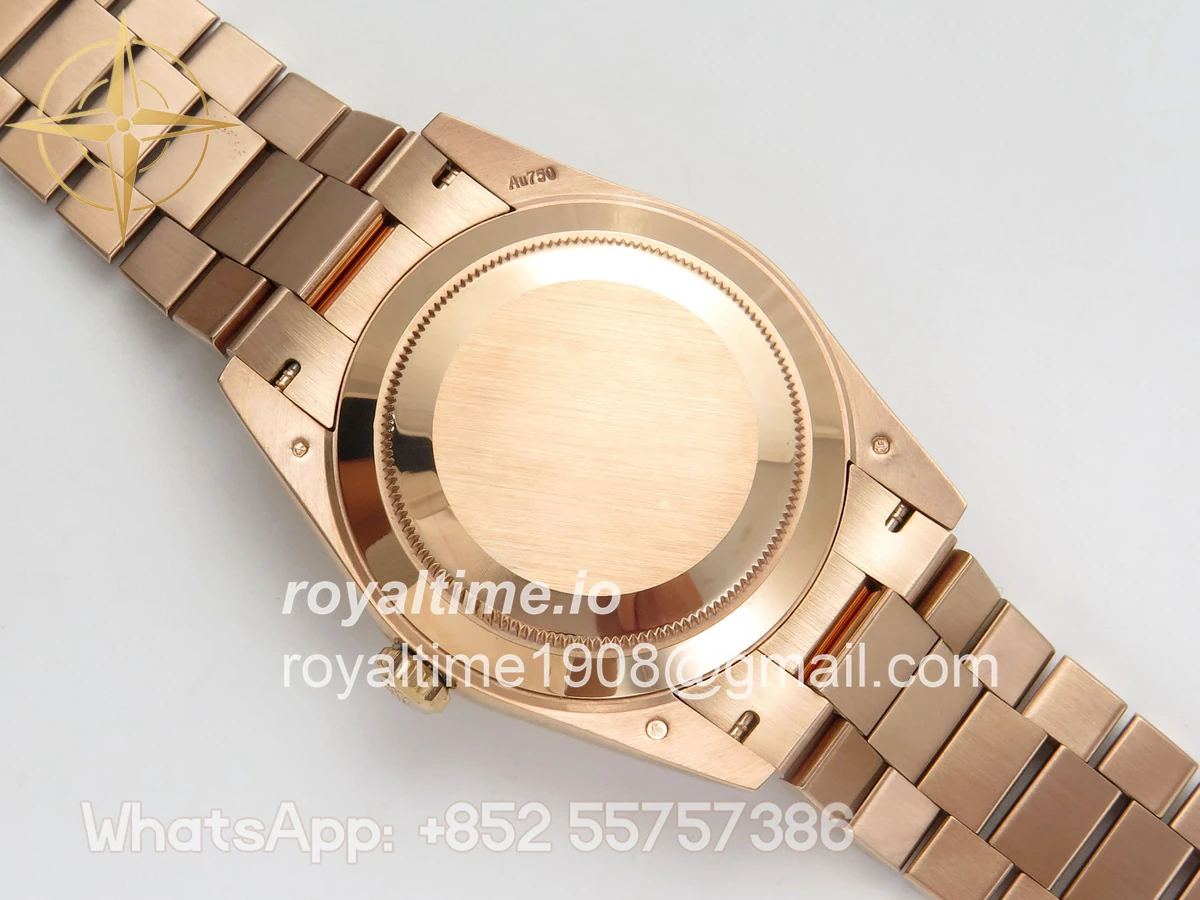 Rolex Day Date 40 RG TMF Brown Roman Dial on President Bracelet VR3255 (220g) - Image 11