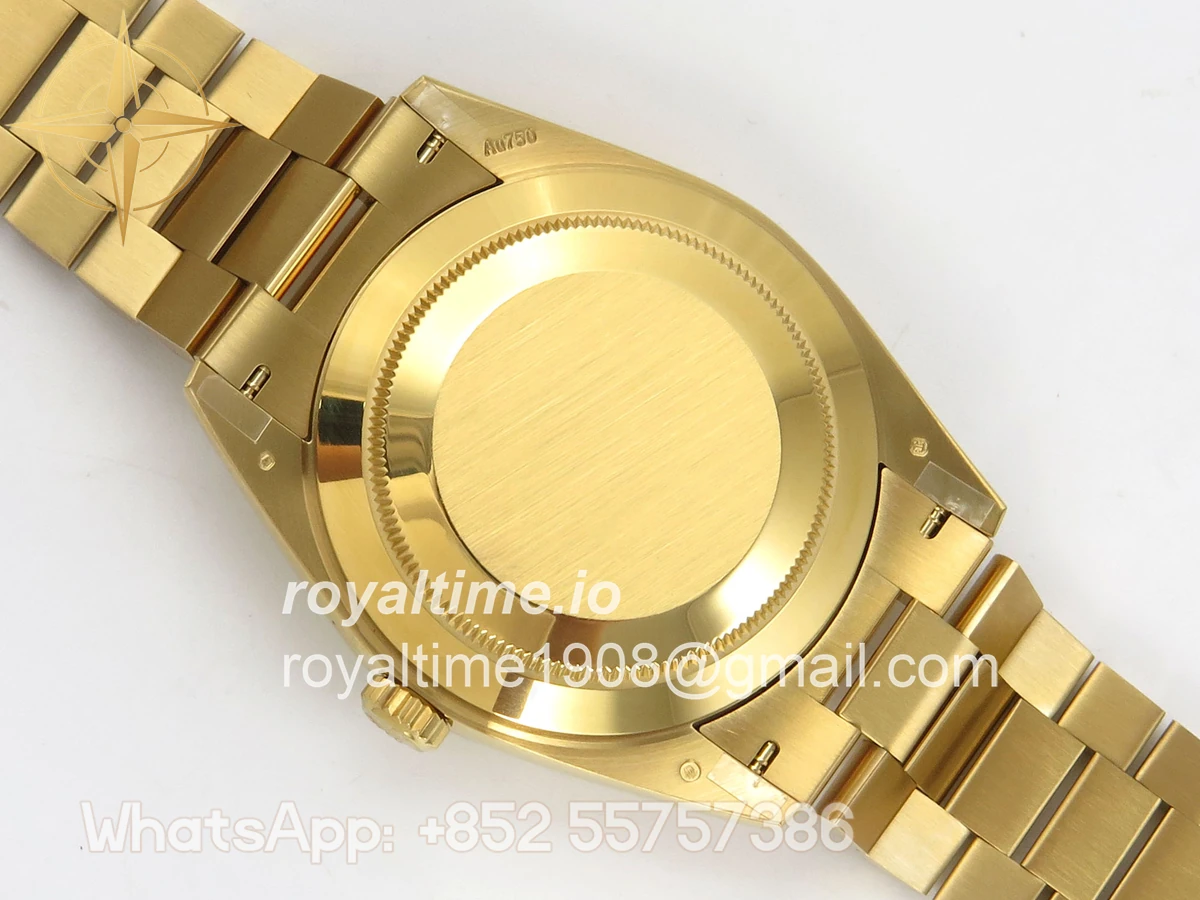 Rolex Day Date 40 YG 228238 QF Green Ombre Roman Dial on President Bracelet VR3255 V8 (190g) - Image 11