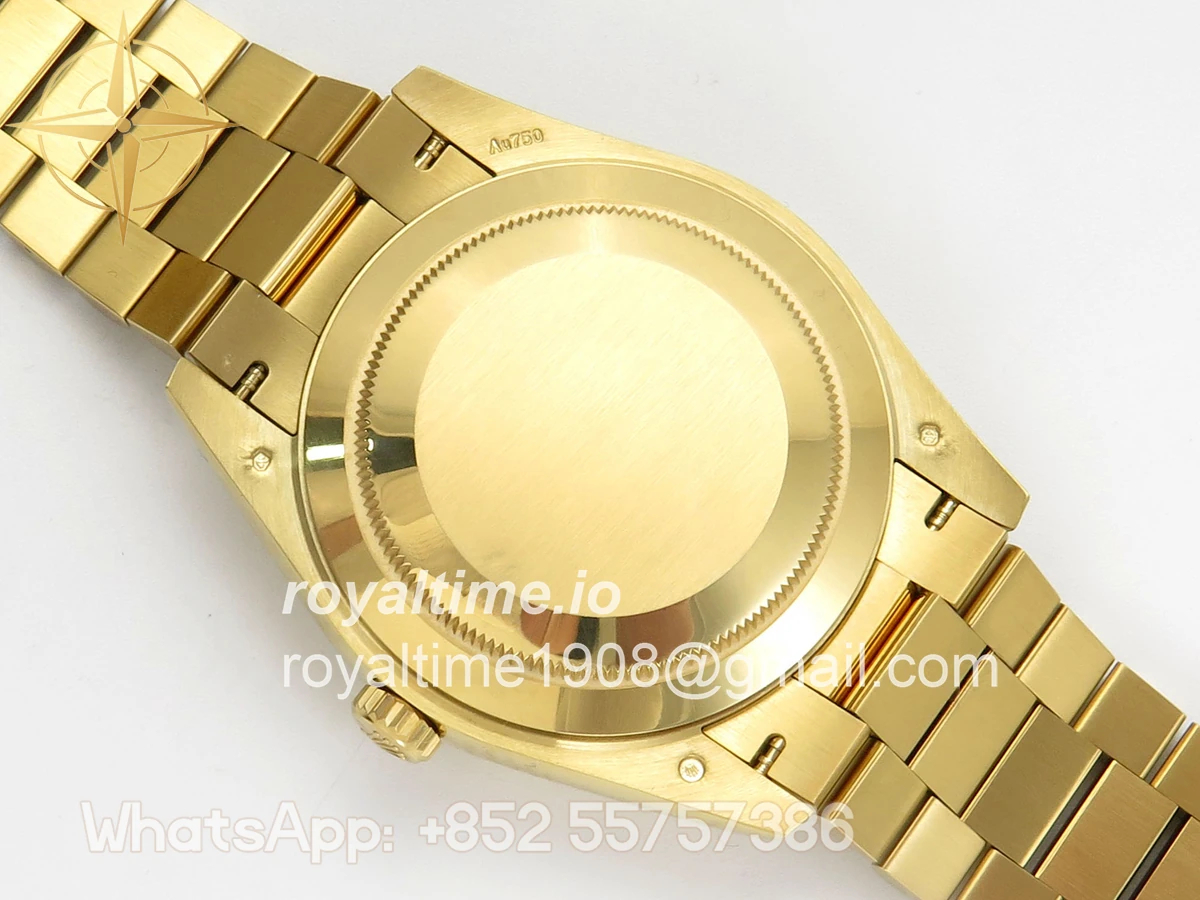 Rolex Day Date 40 YG TMF White Roman Dial on President Bracelet VR3255 (Weighted) 208g - Image 11
