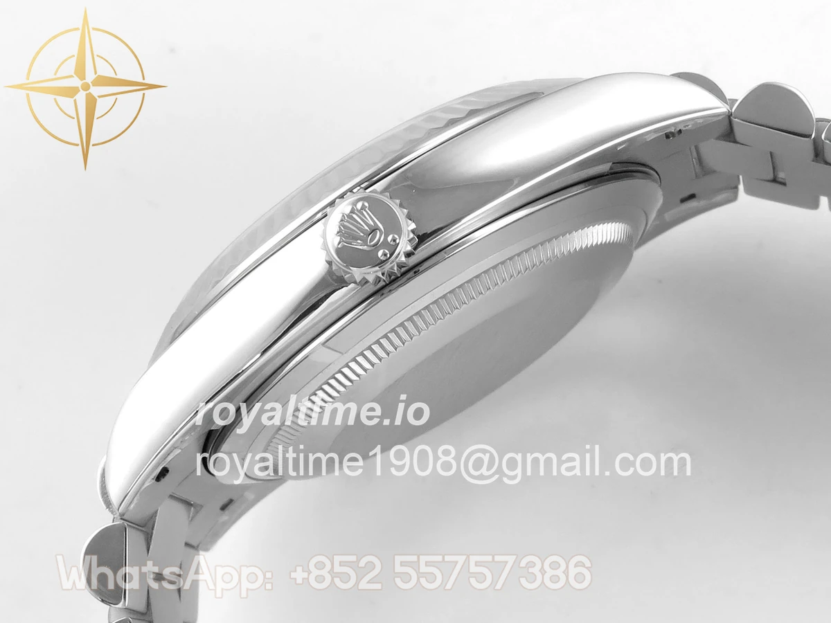 Rolex DayDate 40 SS QF 904L Steel Blue Ombre Roman Dial on President Bracelet VR3255 V8 (Gain Weight) - Image 11