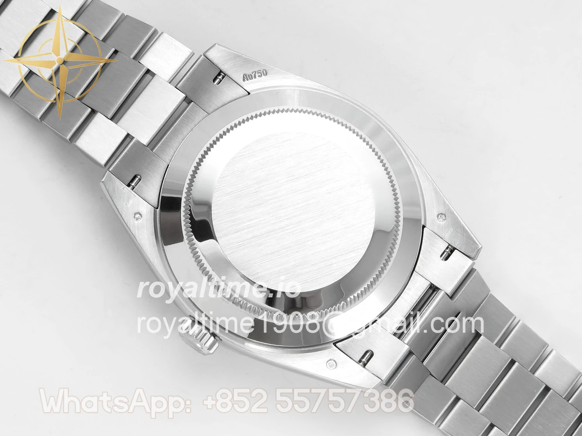 Rolex DayDate 40 SS QF 904L Steel Blue Roman Dial on President Bracelet VR3255 V8 (Gain Weight) - Image 11