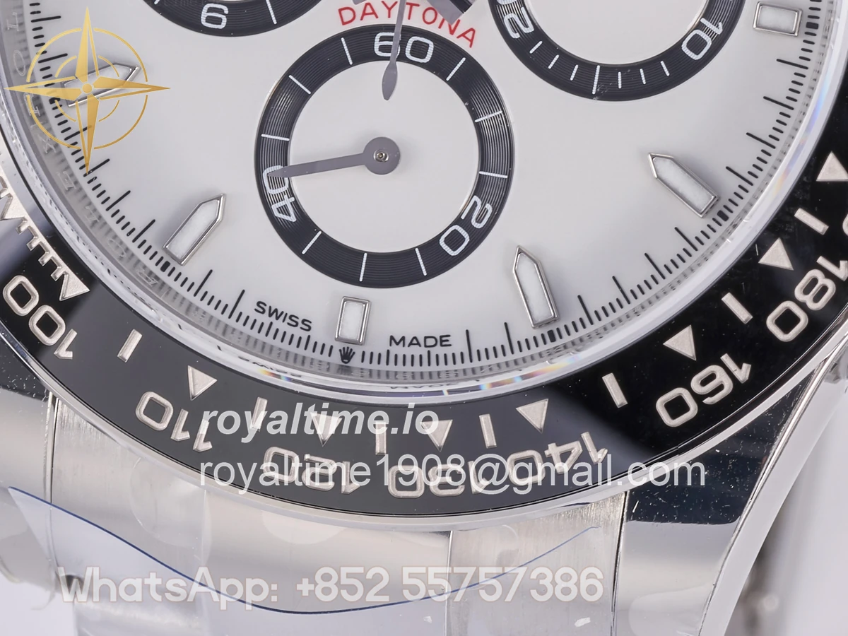 Rolex Daytona 126500 QF 904L Steel White Dial on SS Bracelet JH4131 (Free Sprung) - Image 11