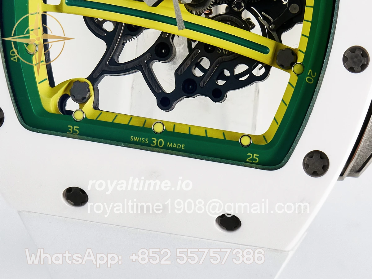 Richard Mille RM061 White Ceramic ZF on White Rubber Strap RMUL2 - Image 11