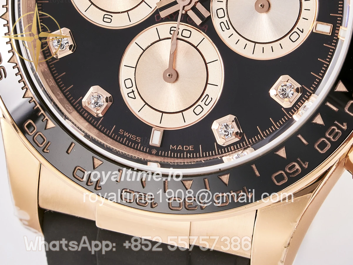 Rolex Daytona 126515 TMF Black/RG Diamonds Dial on Oysterflex Strap DD4131 - Image 11