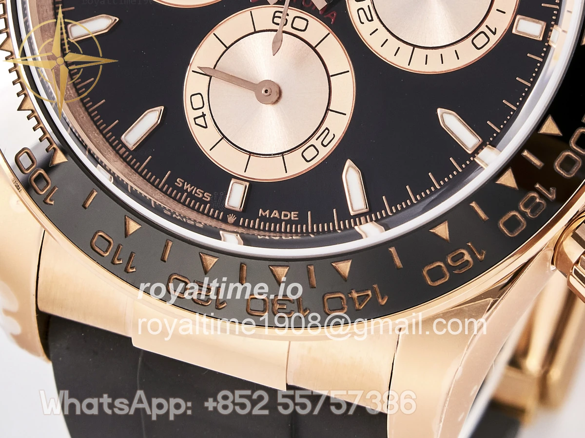 Rolex Daytona 126515 TMF Black/RG Stick Dial on Oysterflex Strap DD4131 - Image 11