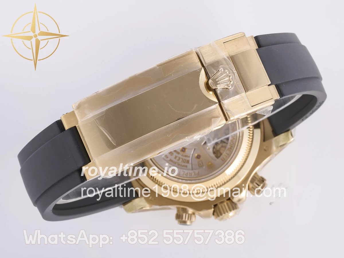 Rolex Daytona 126518 3BF YG/Black Dial Sticks Markers on Oysterflex Strap Weighted 160g - Image 11