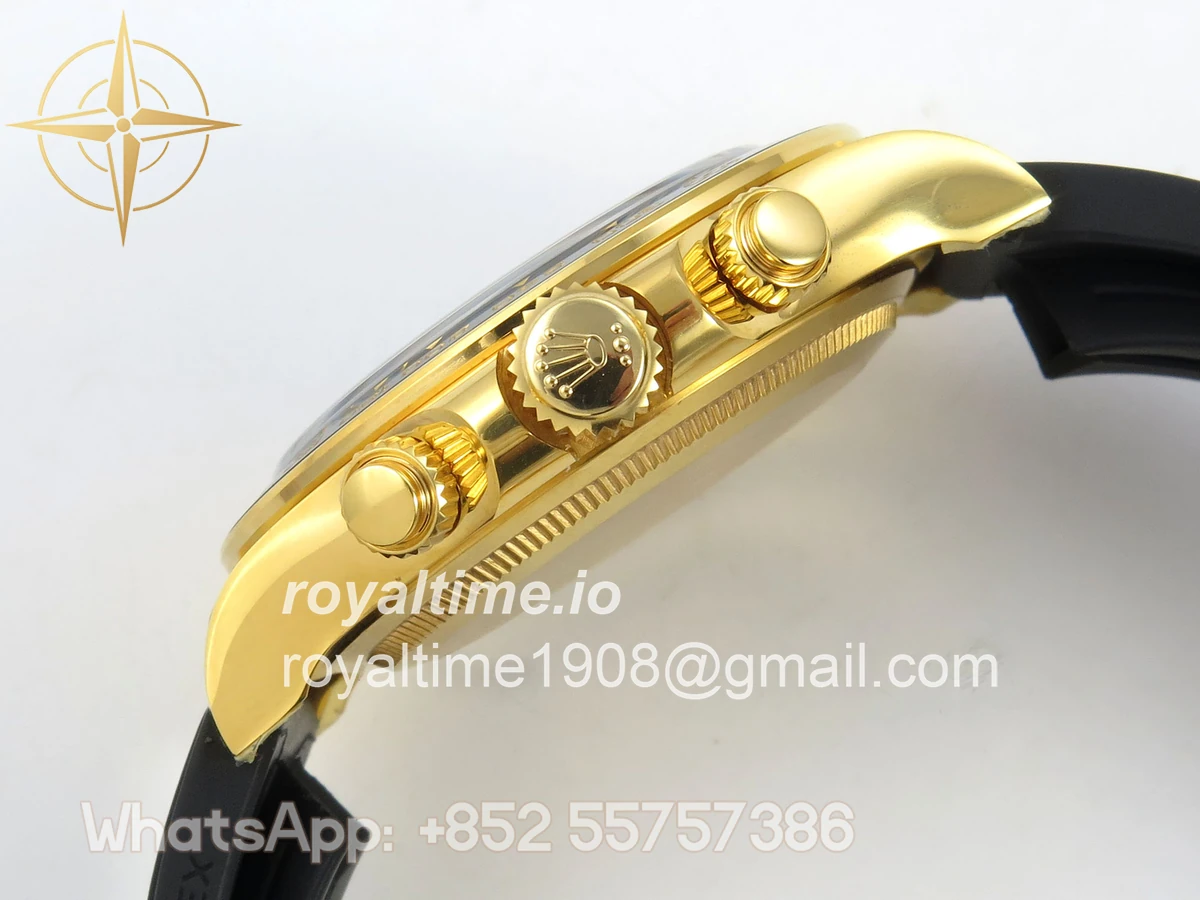 Rolex Daytona 126518 ARF Black/YG Diamonds Dial on Oysterflex Strap DD4131 V2 (Weighted) - Image 11