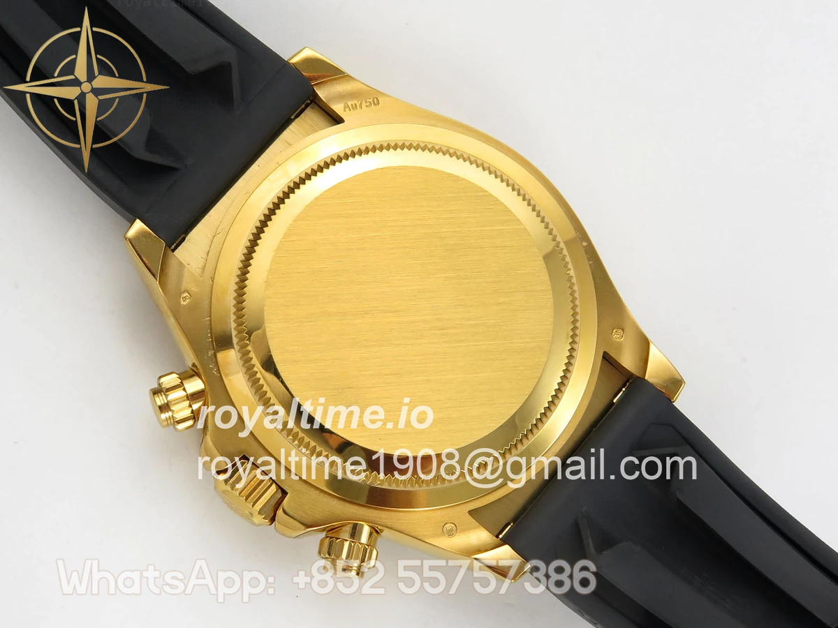 Rolex Daytona 126518 QF Black/YG Dial on Oysterflex Strap JH4131 V18 (Free Sprung) Weighted 157g - Image 11