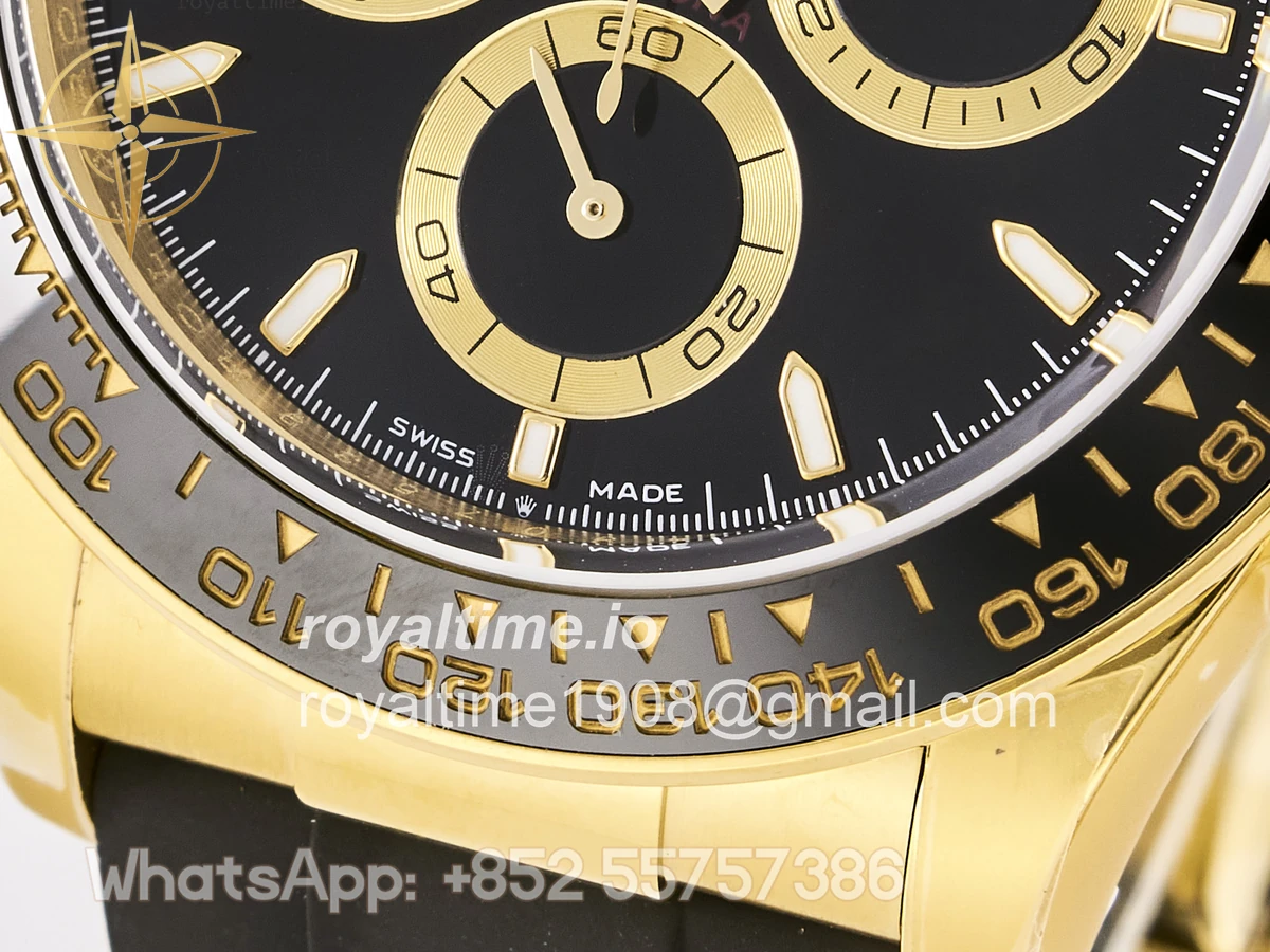 Rolex Daytona 126518 TMF Black Stick Dial on Oysterflex Strap DD4131 - Image 11
