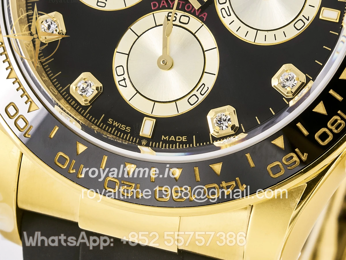Rolex Daytona 126518 TMF Black/YG Diamonds Dial on Oysterflex Strap DD4131 - Image 11