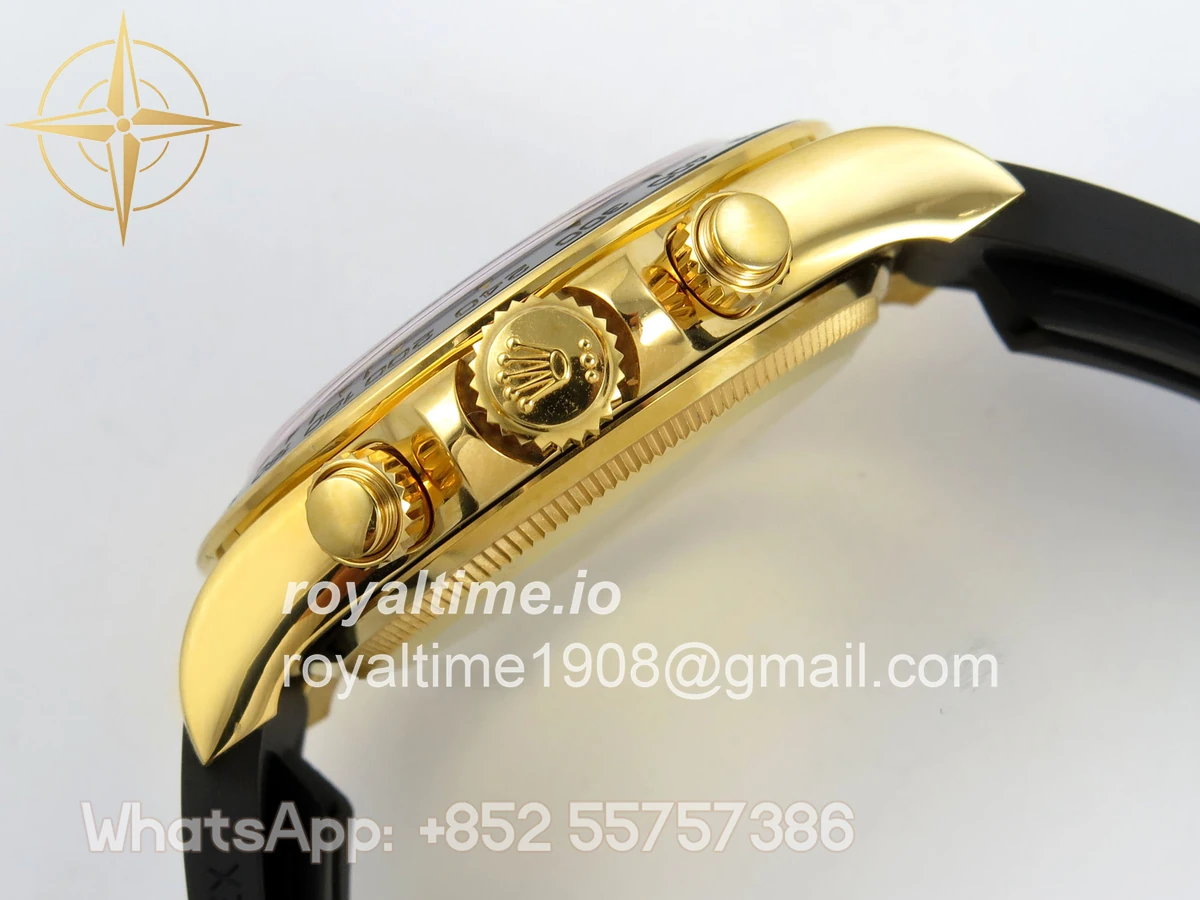 Rolex Daytona 126518 TMF YG/Black Dial on Oysterflex Strap SH4131 (Weighted) - Image 11