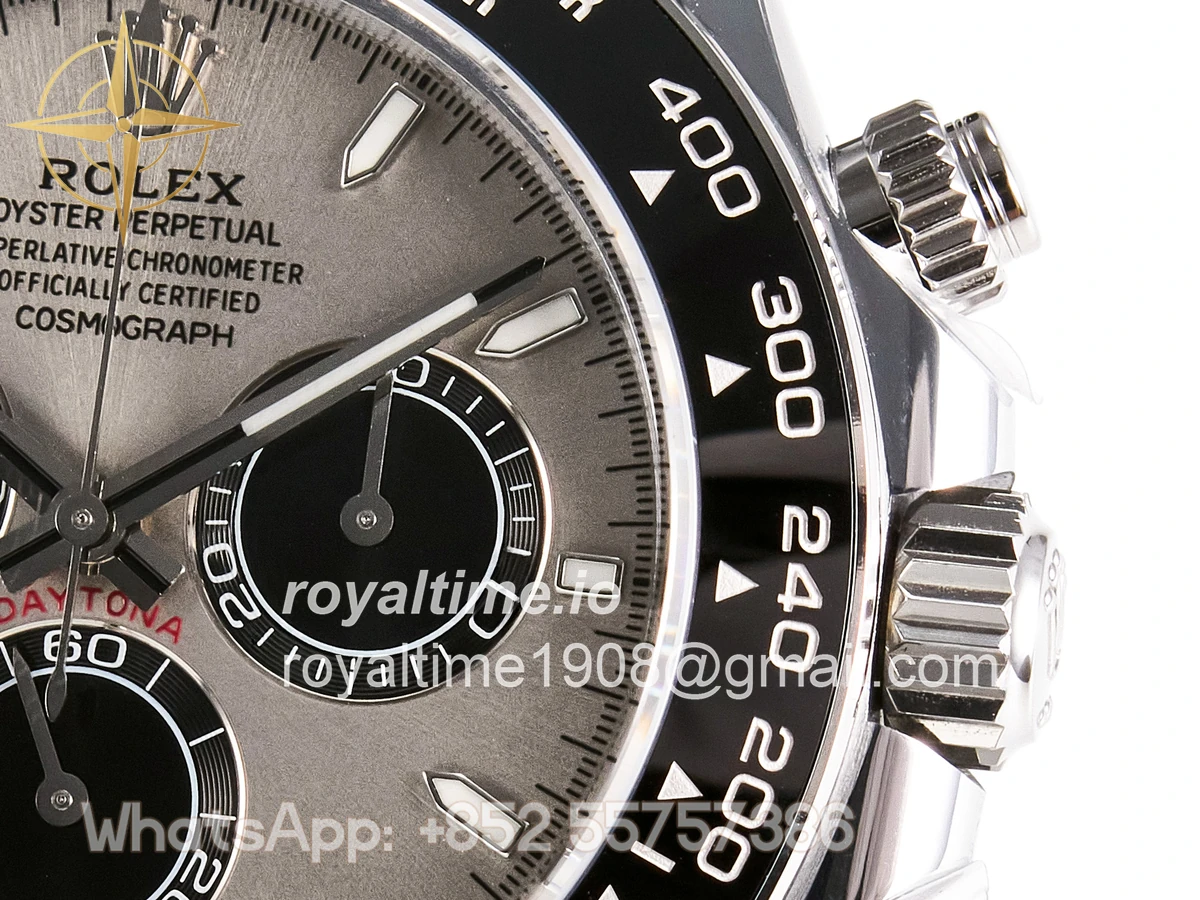 Rolex Daytona 126519 SS ARF Silver/Black Stick Dial on Oysterflex Strap DD4131 V2 (Weighted) - Image 11