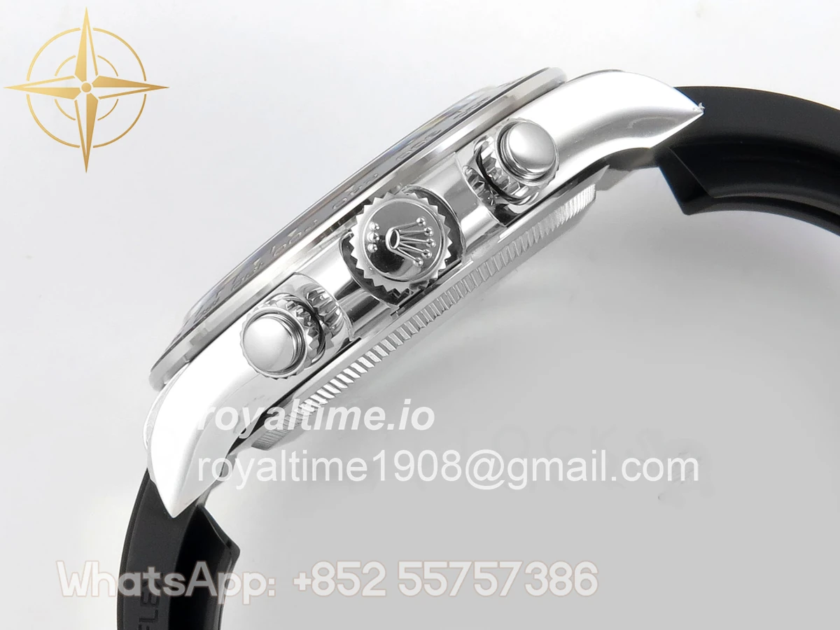 Rolex Daytona 126519 SS Clean Plus Black/Gray Dial on Black Rubber Strap DD4131 - Image 11
