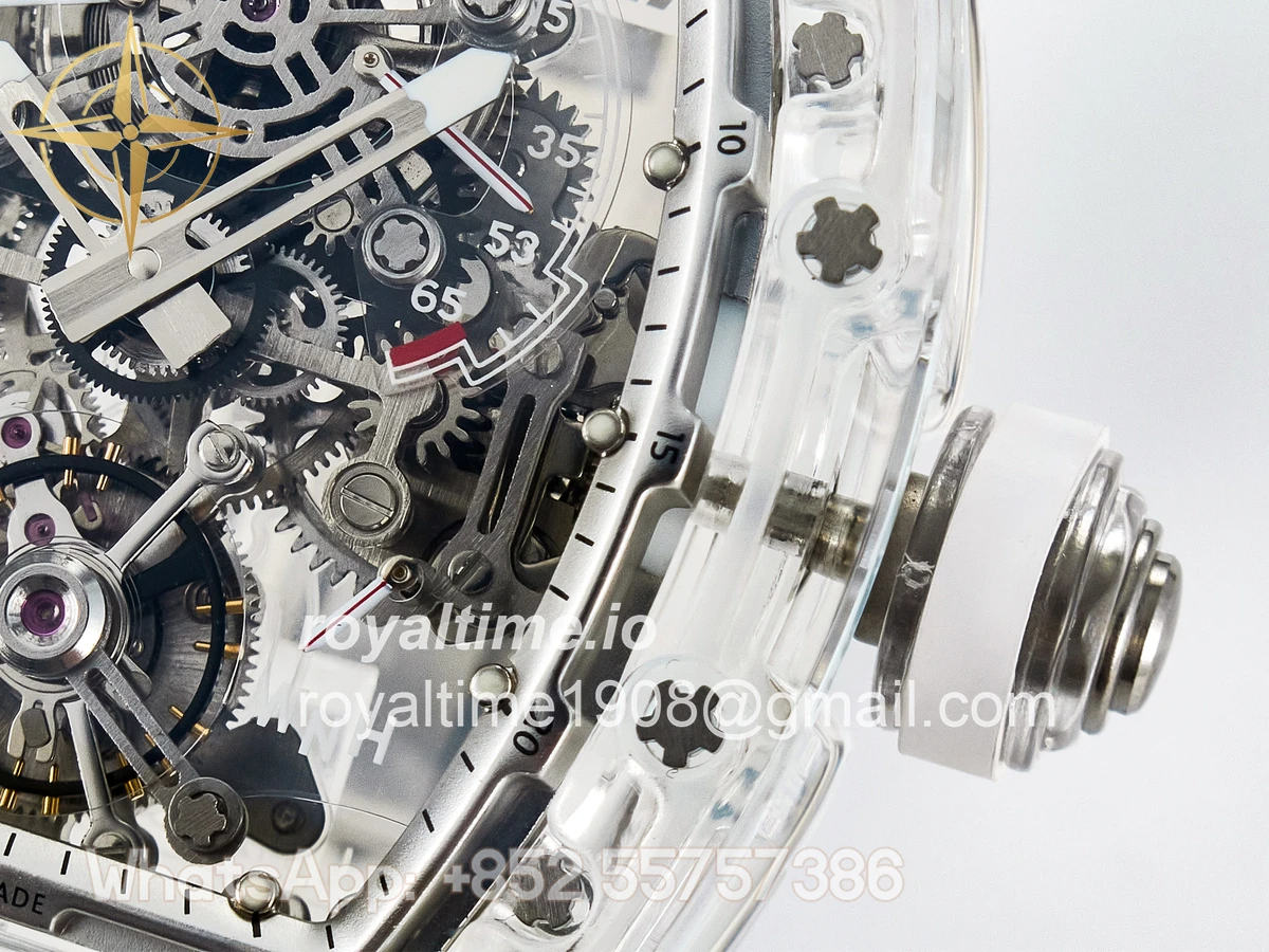 Richard Mille RM56-01 Transparent Tourbillon RMF Skeleton Dial on White Rubber Strap - Image 11