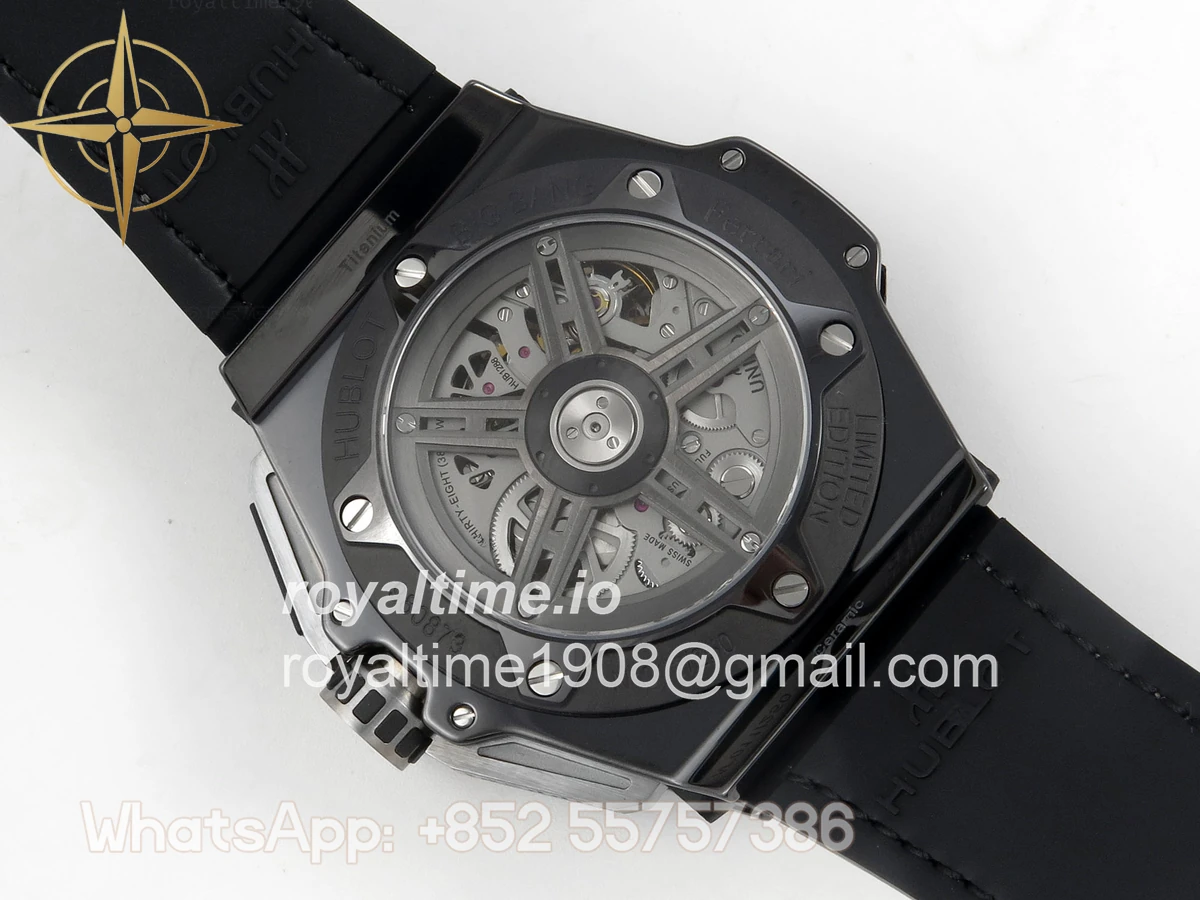 Hublot Big Bang Ferrari Speciale Ceramic HBBF on Gray Gummy Strap A1241 - Image 11
