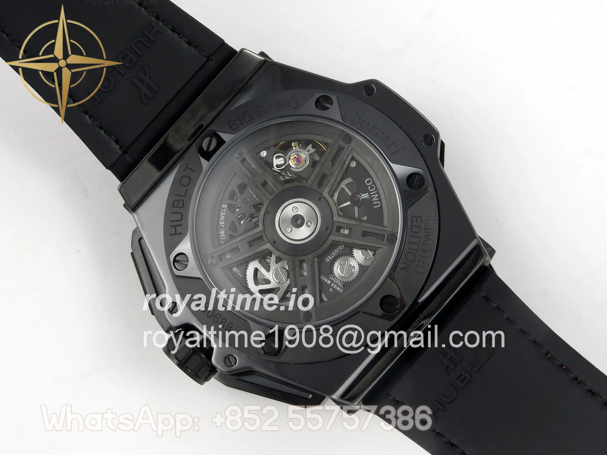 Hublot Big Bang Ferrari Speciale Ceramic HBBF on Red Gummy Strap A1241 - Image 11