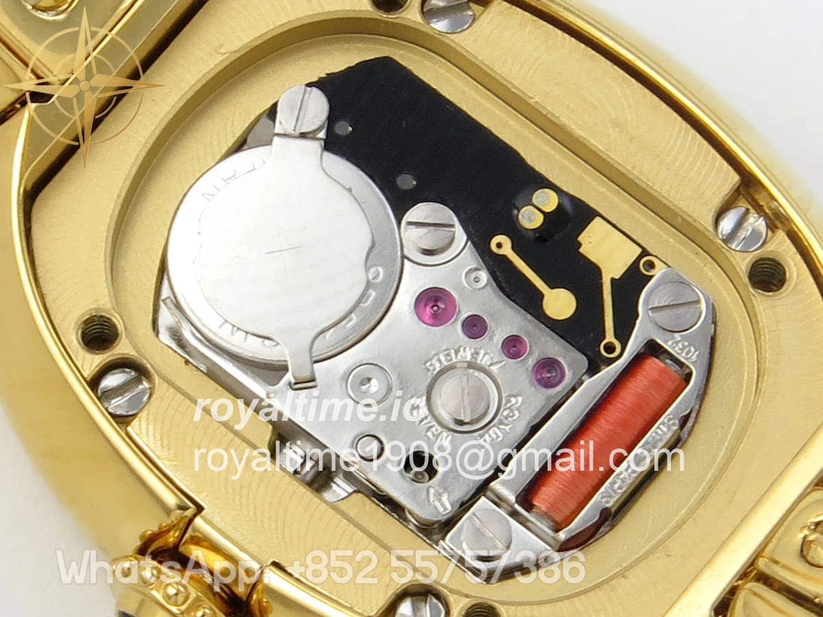 Cartier Baignoire De Cartier YG BLSF White Dial on YG Medium Size Bracelet Swiss Quartz - Image 11