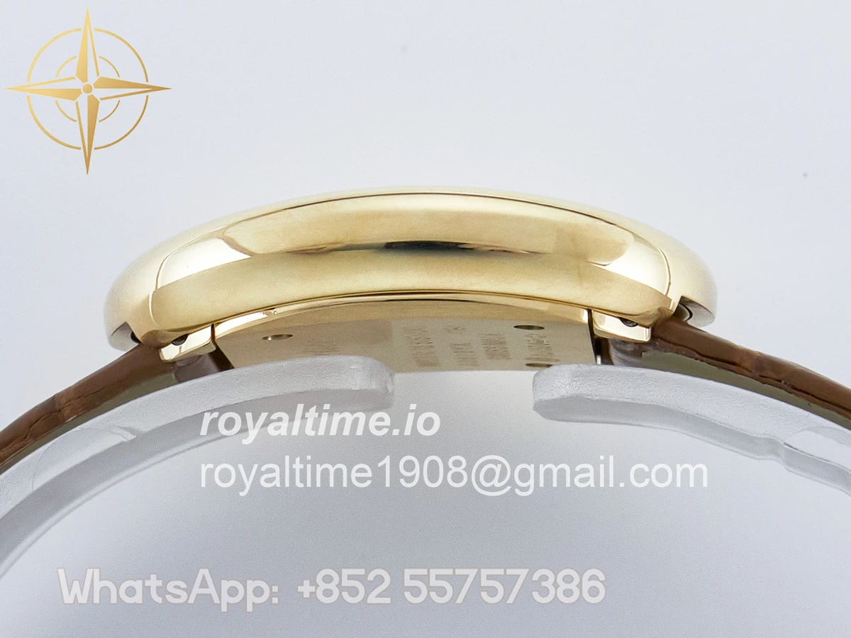 Cartier Baignoire De Cartier YG DRF Silver Dial on Brown Leather Strap Swiss Quartz - Image 11