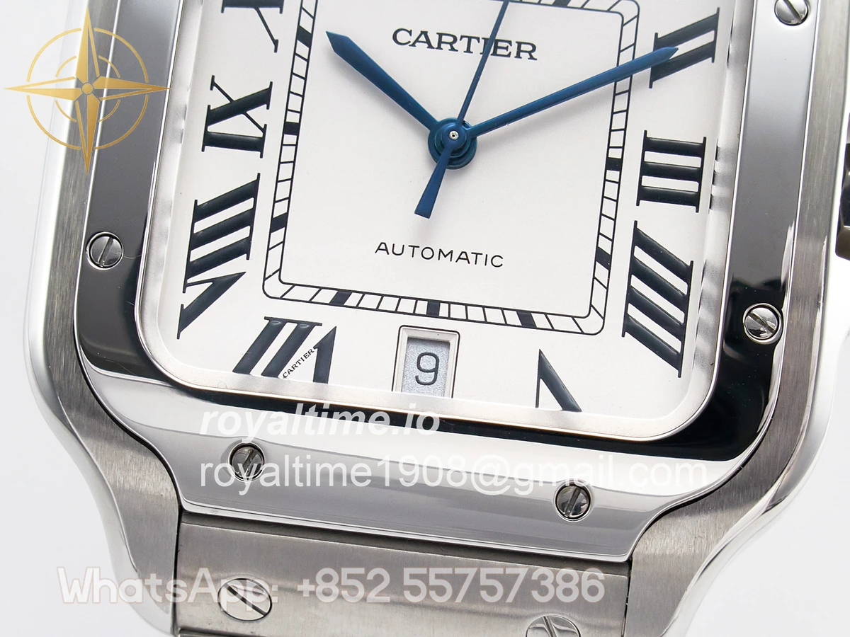 Cartier Santos de Cartier 40mm SS BVF White Dial on SS Bracelet MIYOTA 9015 - Image 11