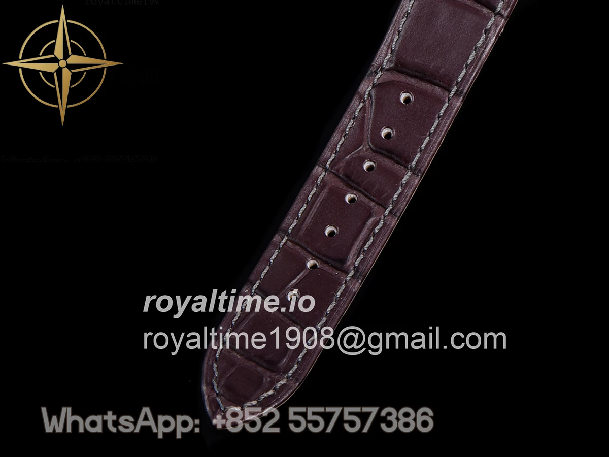 Cartier Santos-Dumont (Extra-Large) Silver Dial in Rose Gold on Purple Leather Strap Ref. WGSA0032 - Image 11