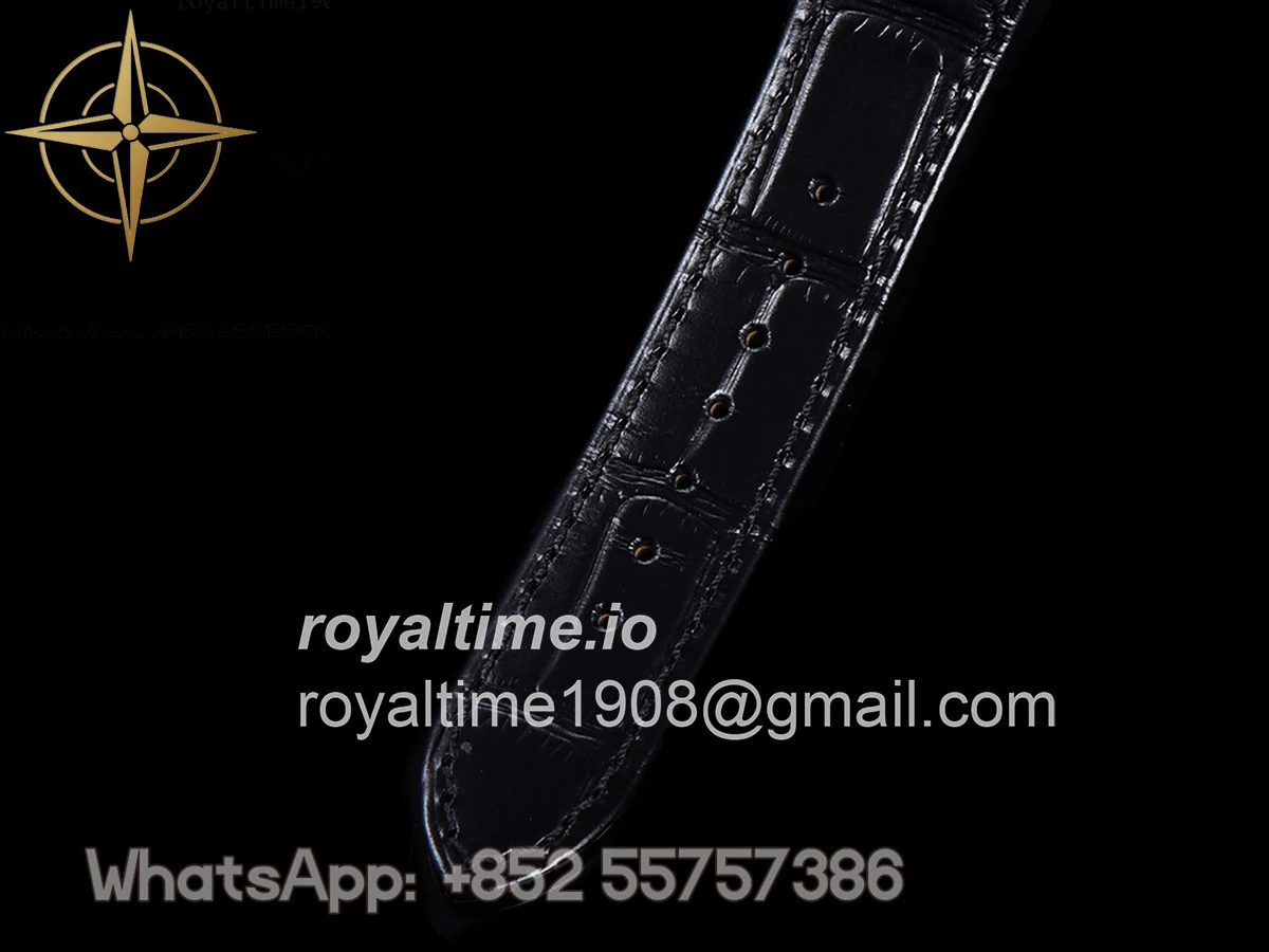 Cartier Santos-Dumont (Extra-Large) Silver Dial in Steel/Rose Gold on Black Leather Strap Ref. W2SA0017 - Image 11