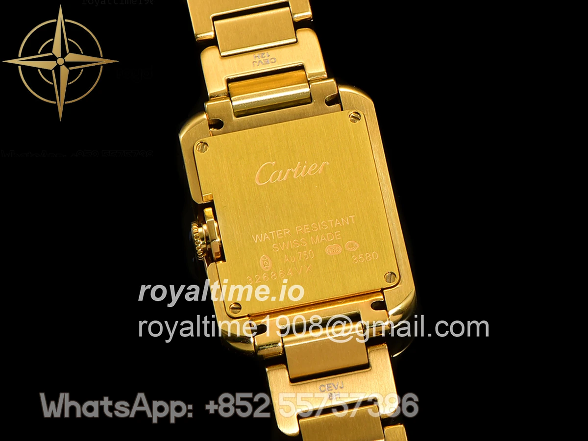 Cartier Tank Anglaise 30.2mm White Dial in Yellow Gold - Image 11