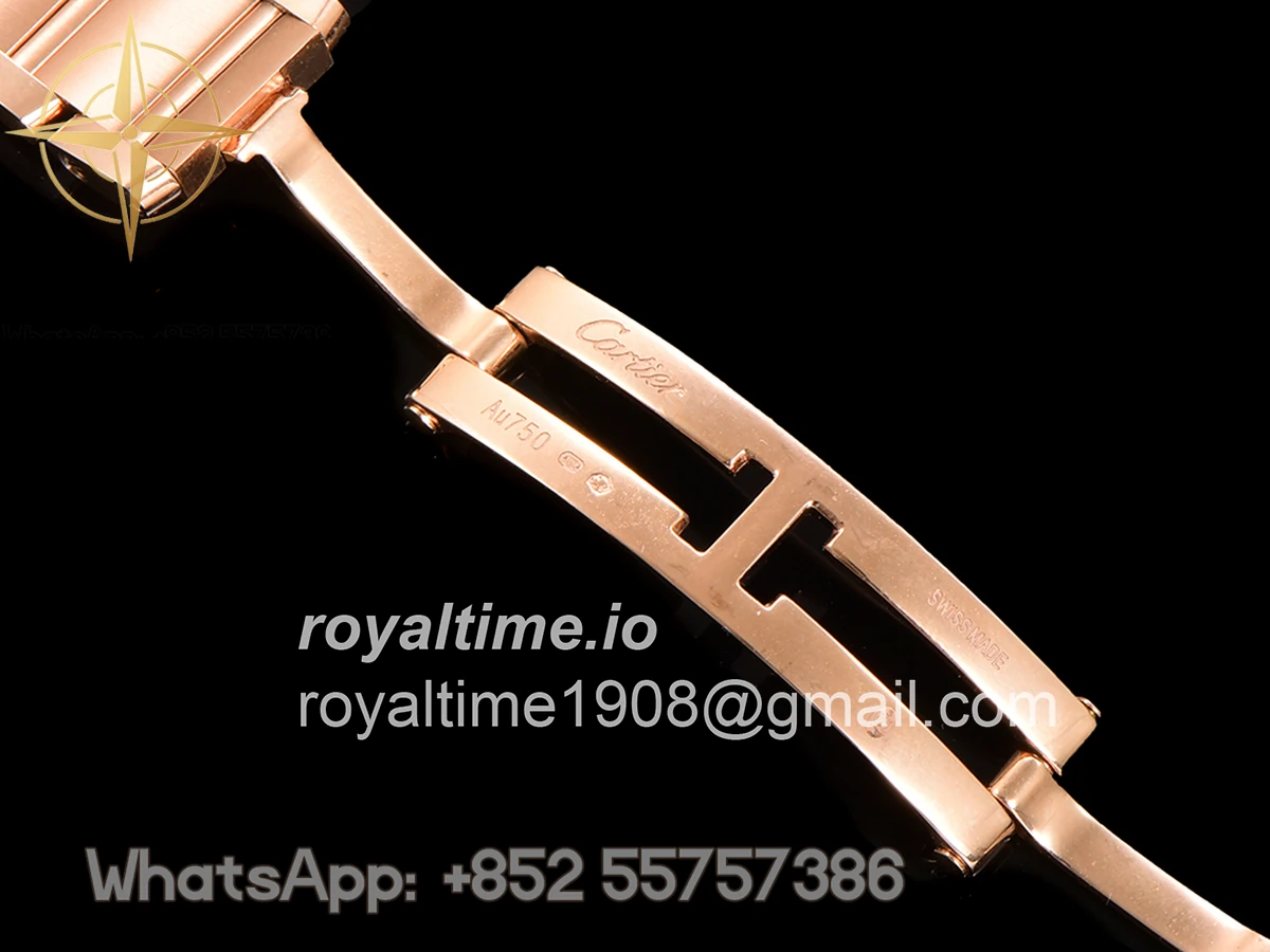 Cartier Tank Francaise Watch Small Rose Gold with Diamond Bezel - Image 11