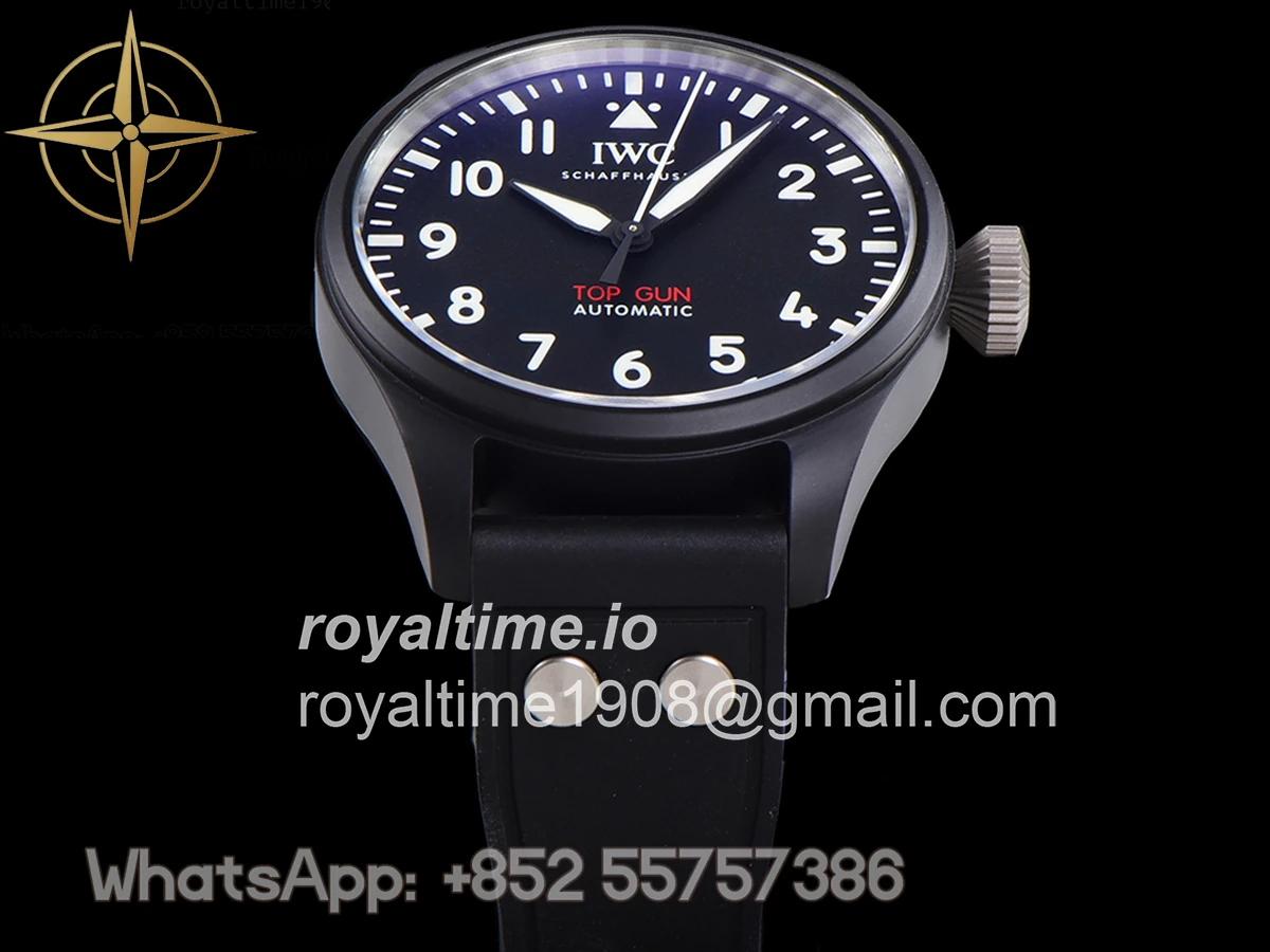 IWC Big Pilot’s Watch Automatic Top Gun IW326906 on Black Leather Strap - Image 11