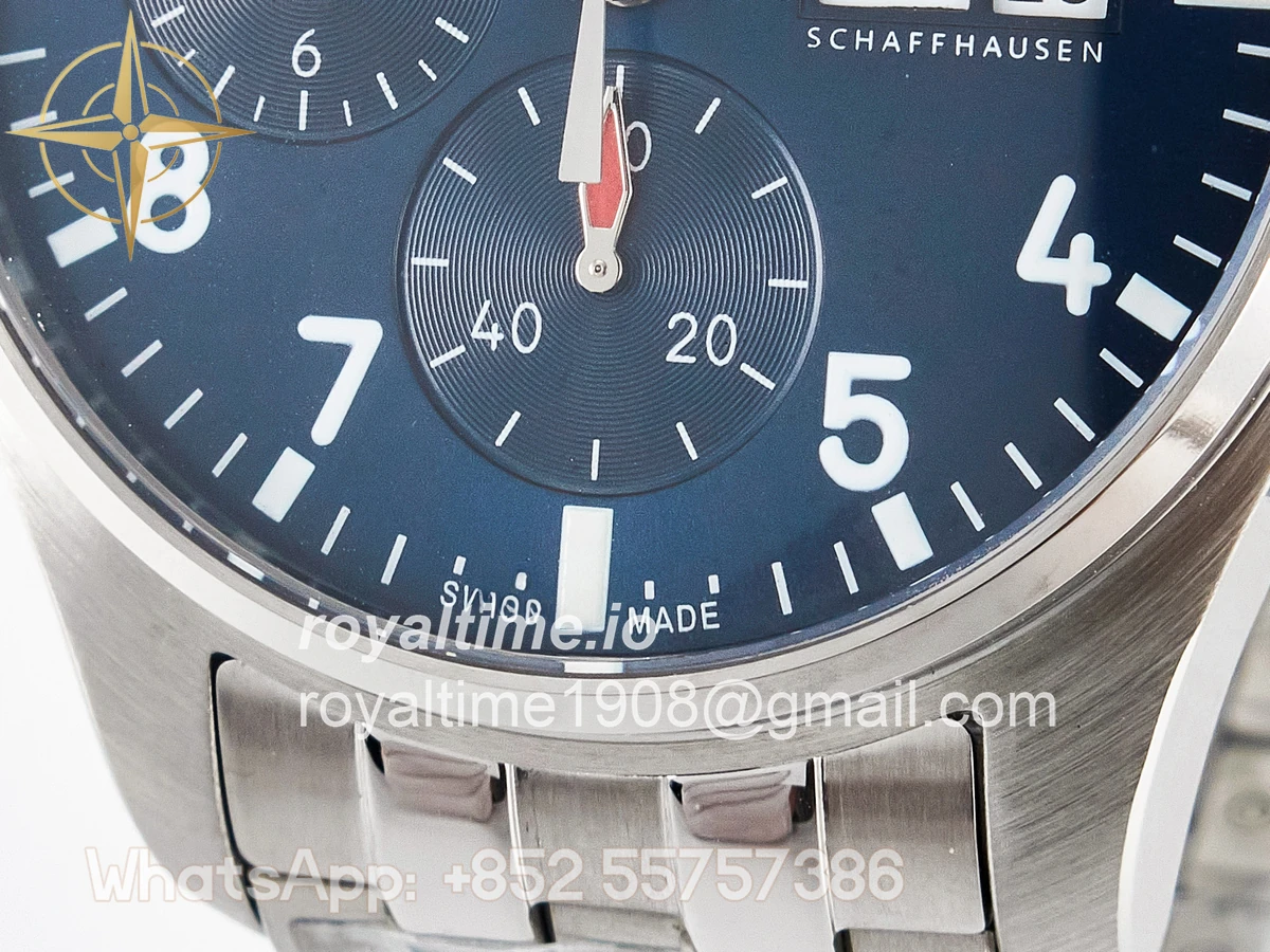 IWC Pilot’s Watch IW388102 BLSF Performance Chronograph 41mm SS Blue Dial On Stainless steel bracelet A7750 to 69385 - Image 11