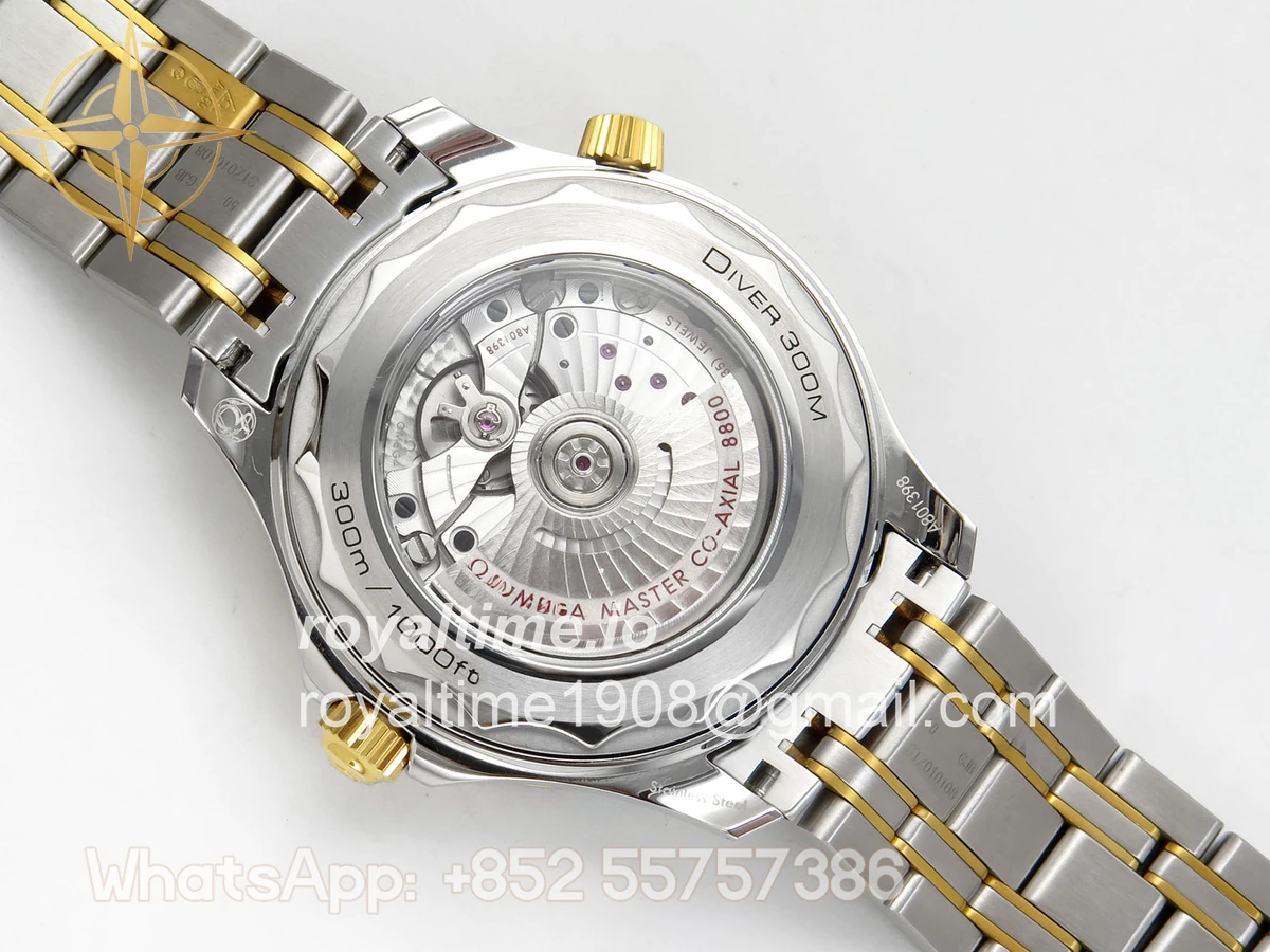 Omega Seamaster Diver 300M SS/YG ORF Blue Ceramic Blue Dial on SS/YG Bracelet OR8800 - Image 11